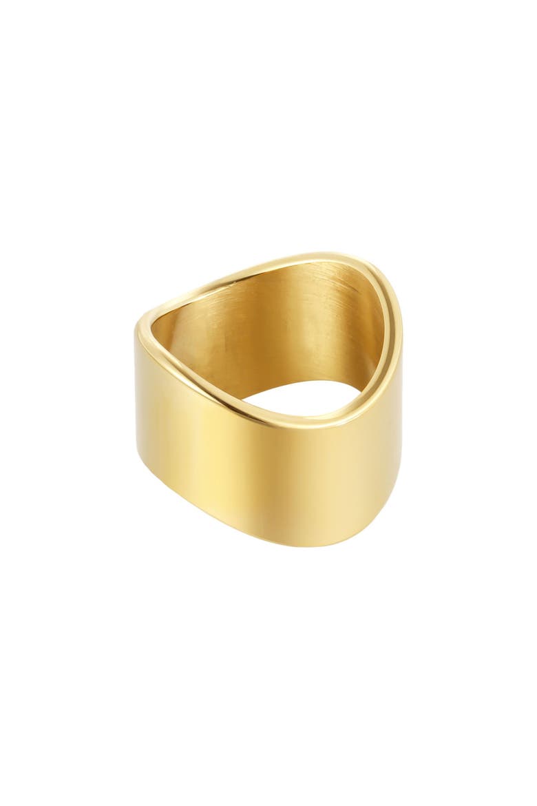 18k Gold Plated Triangular Ring, Main, color, GOLD