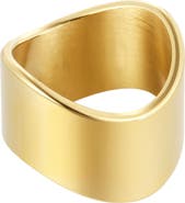 Adornia 18k Gold Plated Triangular Ring