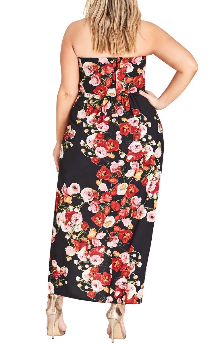 City Chic Valentina Strapless Maxi Dress, Alternate, color, 