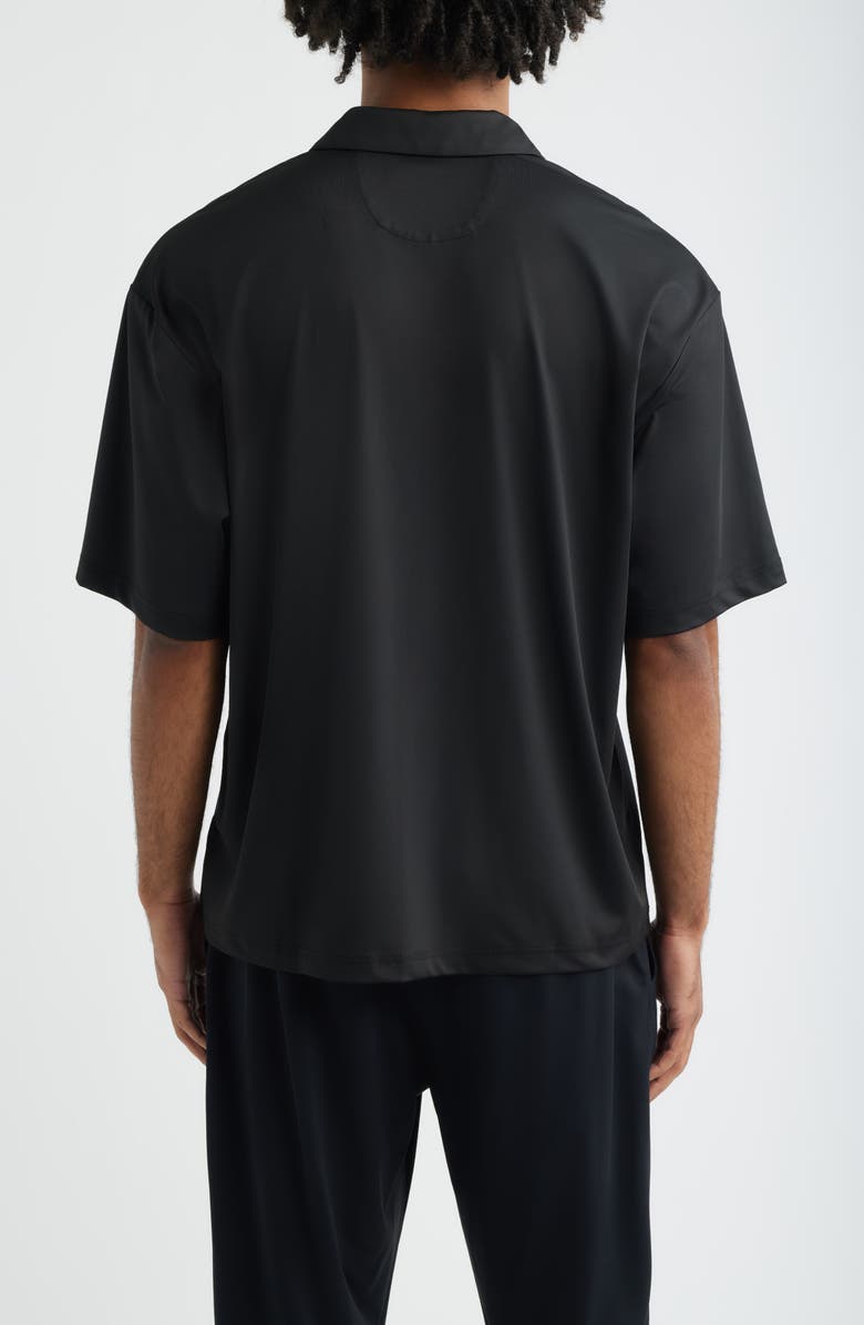 SANTO STUDIO Ryan Graphic Button-Up Shirt, Alternate, color, Black