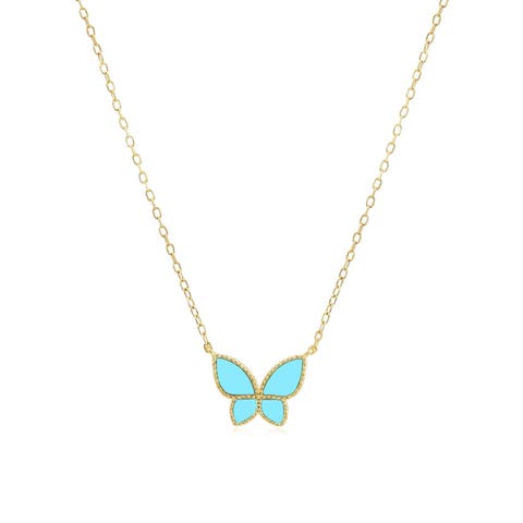 Turquoise Butterfly Necklace