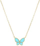 The Lovery Fine Jewelry Turquoise Butterfly Necklace