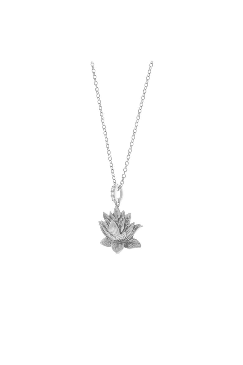 Awakened Lotus Necklace, Alternate, color, White