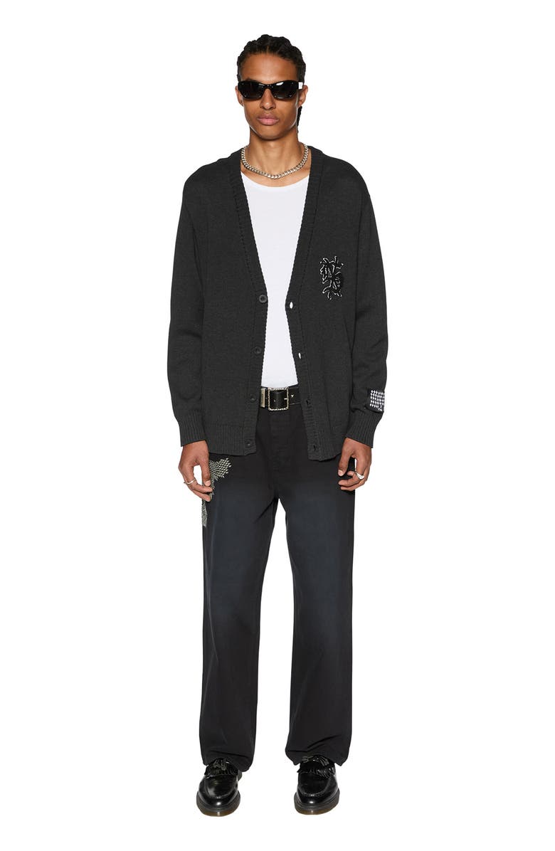 Ksubi Dug Out Relaxed Fit Cotton Cardigan, Alternate, color, 