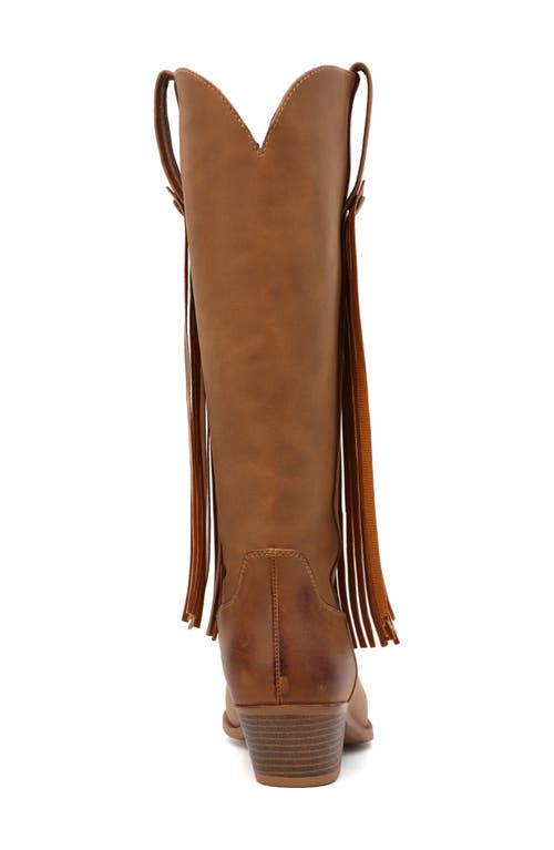 Yoki Avery Fringe Western Boot In Multi