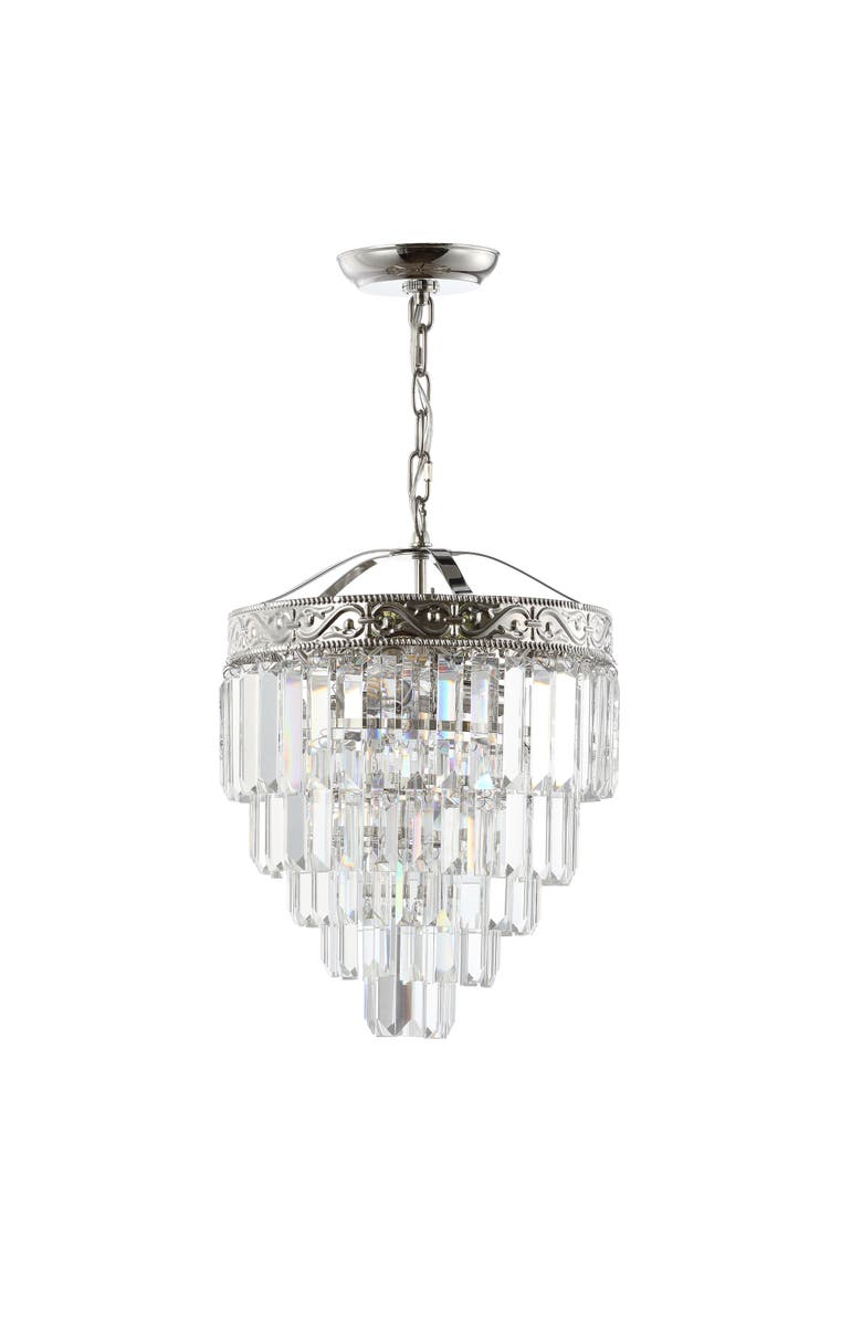 JONATHAN Y Wyatt 2-Light Crystal LED Chandelier, Alternate, color, 