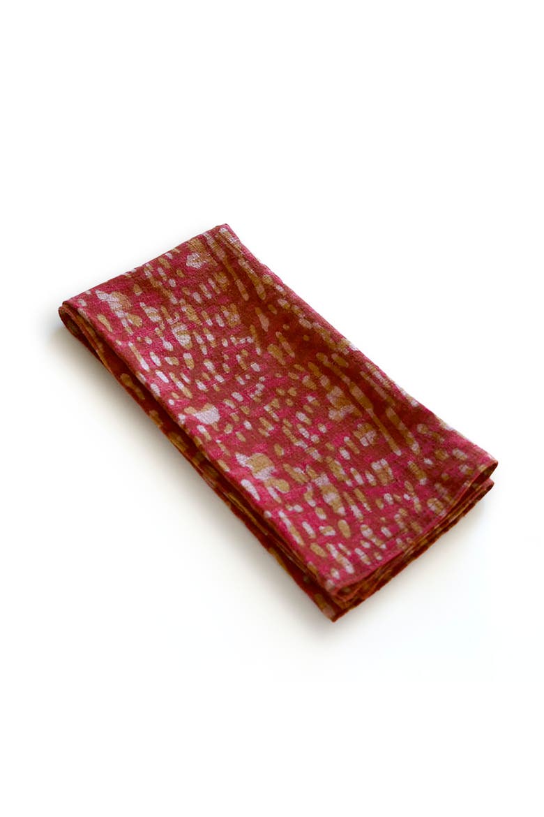 Rustic Handmade Cotton Napkins, Main, color, Orange