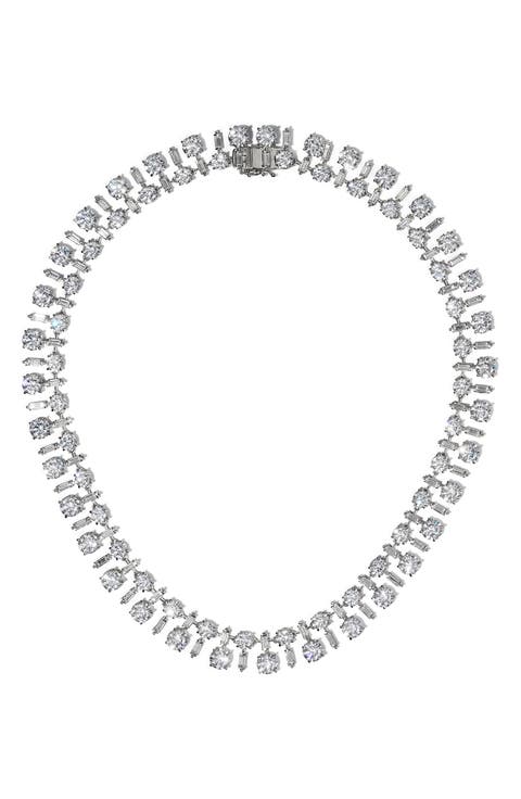 Stellar Bold Cubic Zirconia Collar Necklace