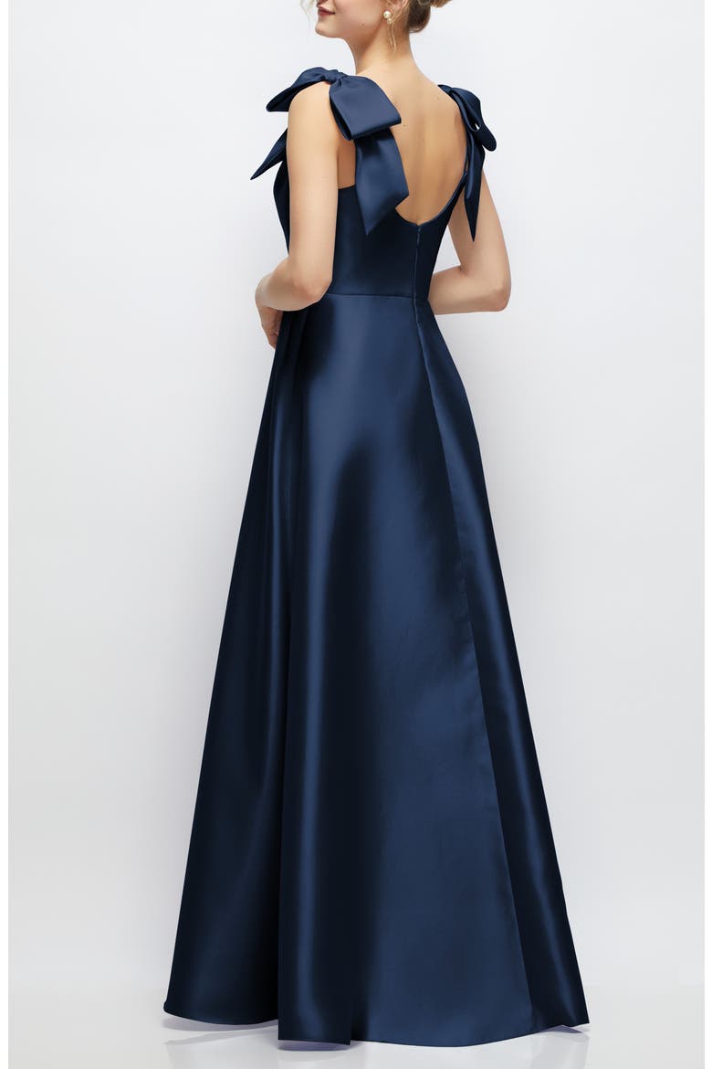 Bow Detail Ball Gown, Alternate, color, MIDNIGHT