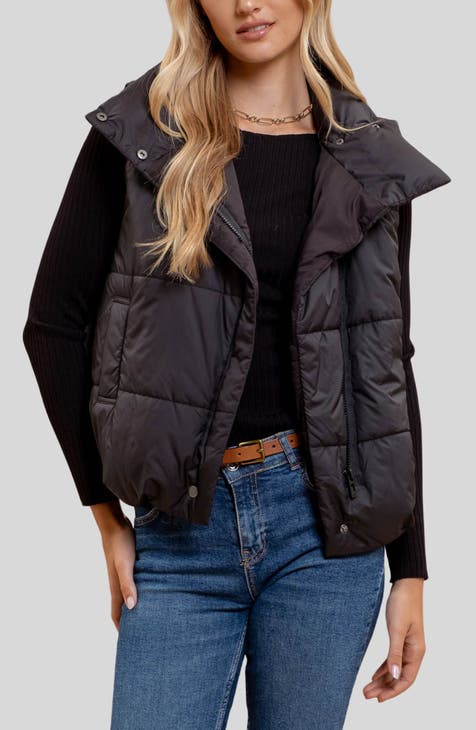 Asymmetric Zip Puffer Vest