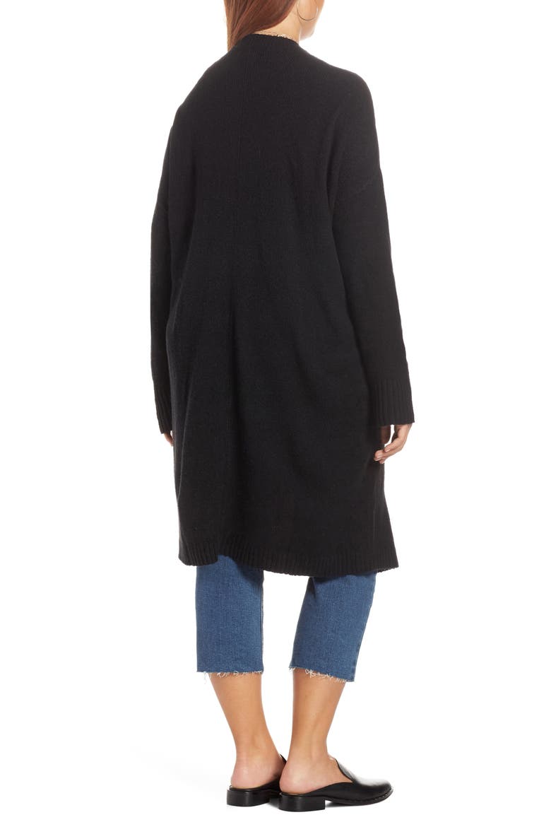 Drape Cardigan, Alternate, color, BLACK