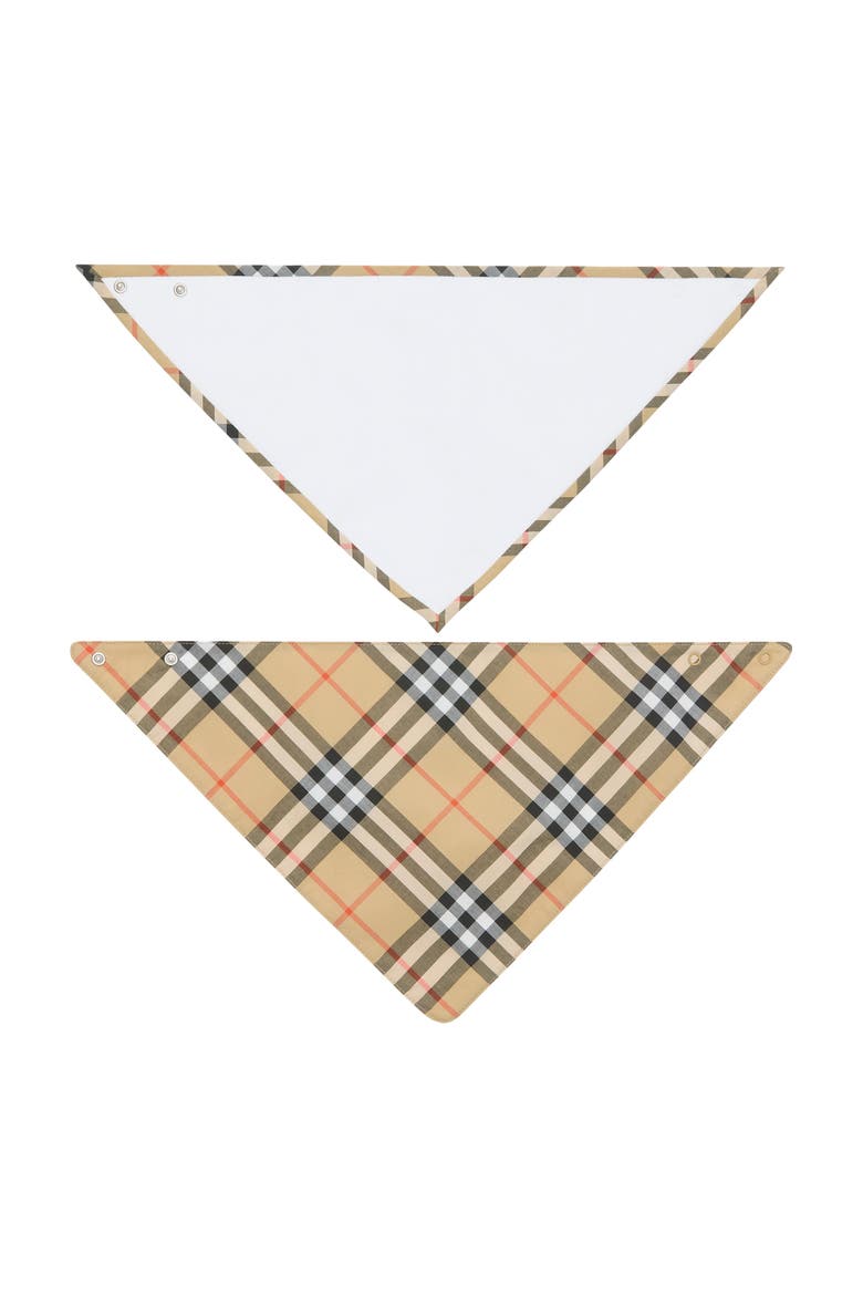 Check Cotton Two-piece Bib Set, Main, color, White