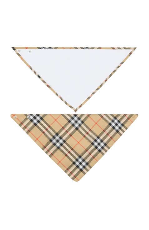 Check Cotton Two-piece Bib Set