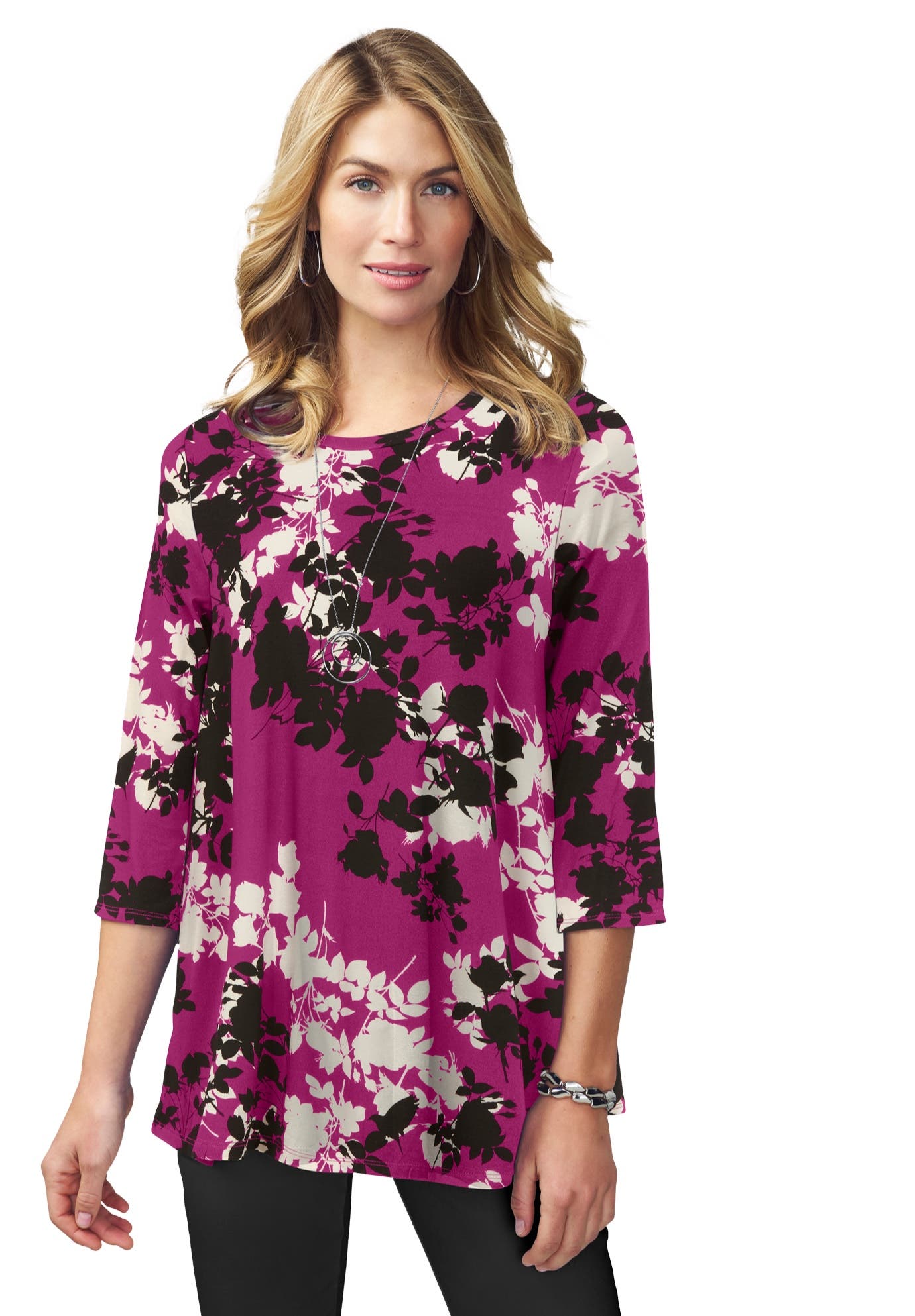 RASPBERRY GRAPHIC FLORAL