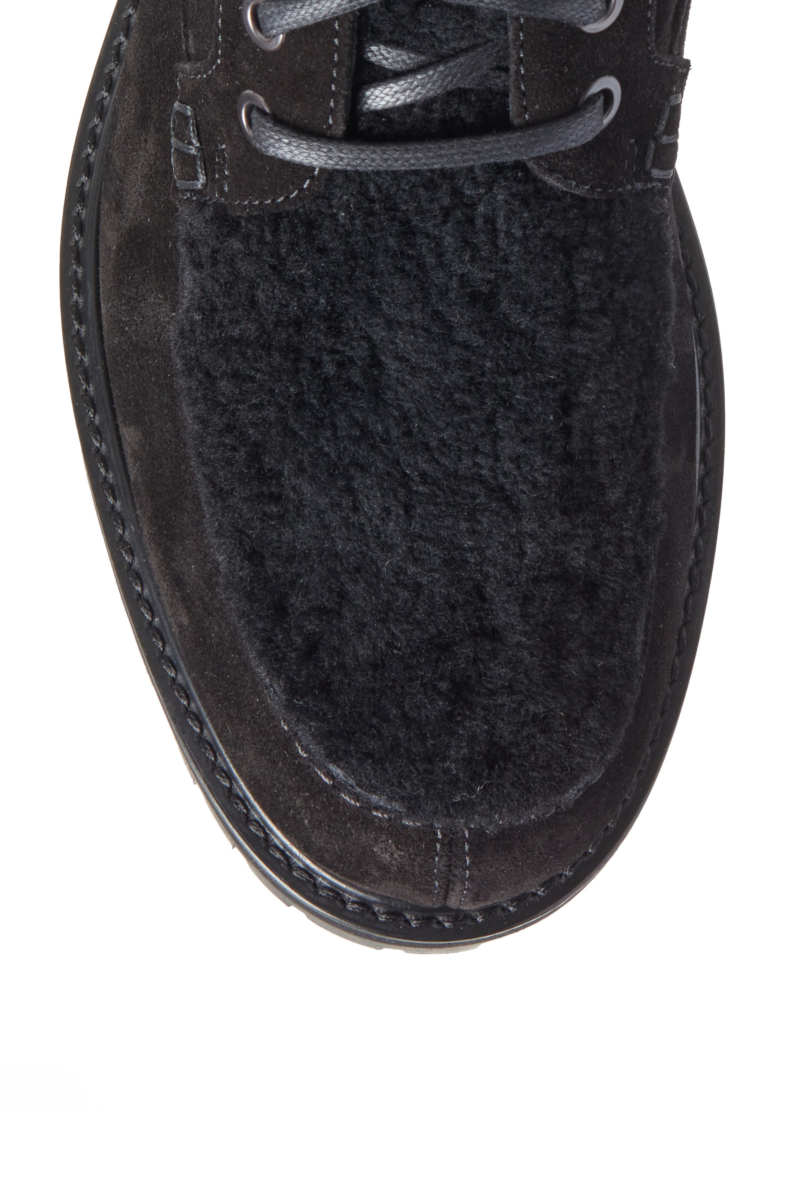 Aquatalia Isaac Genuine Shearling Moc Toe Boot, Alternate, color, 