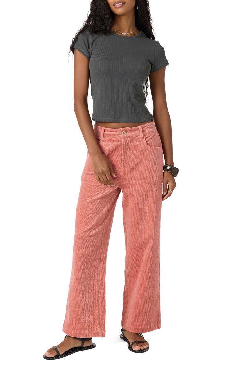 O'Neill Monette Pointelle Rib Crewneck T-Shirt, Alternate, color, 