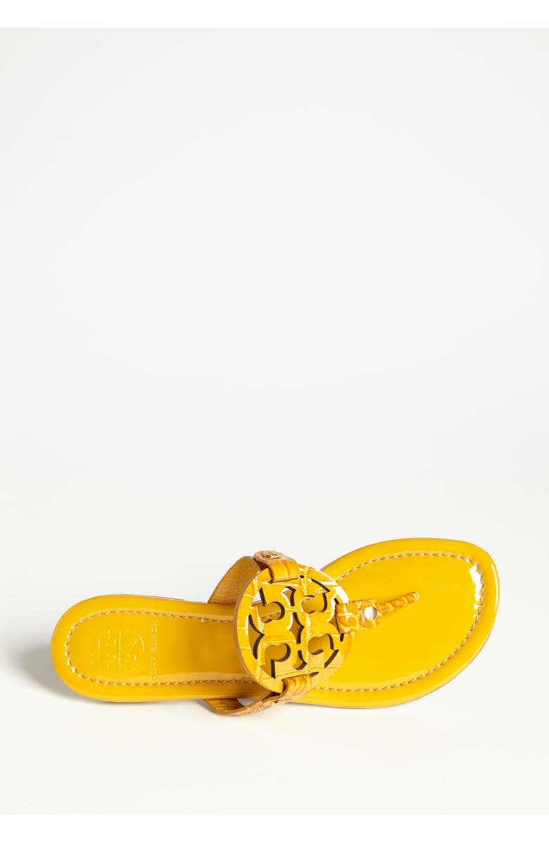 Tory Burch 'Miller' Croc Embossed Sandal, Alternate, color,