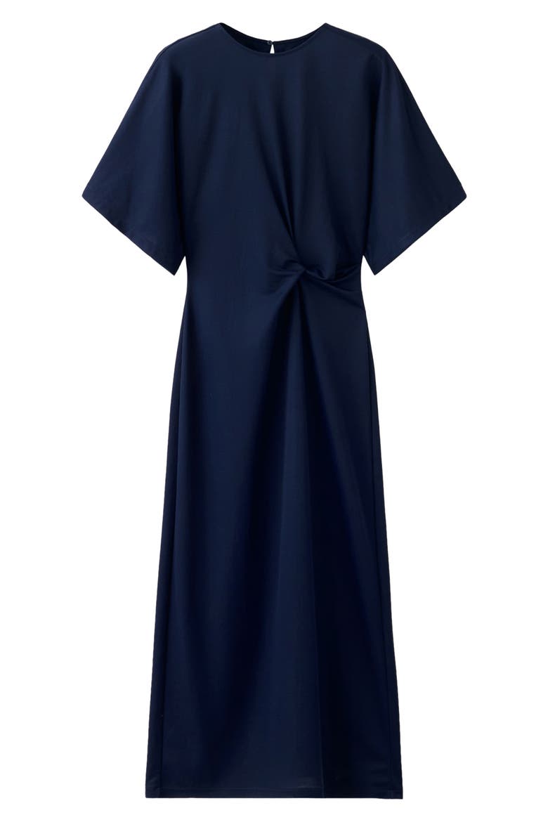Side Knot Dress, Main, color, NAVY