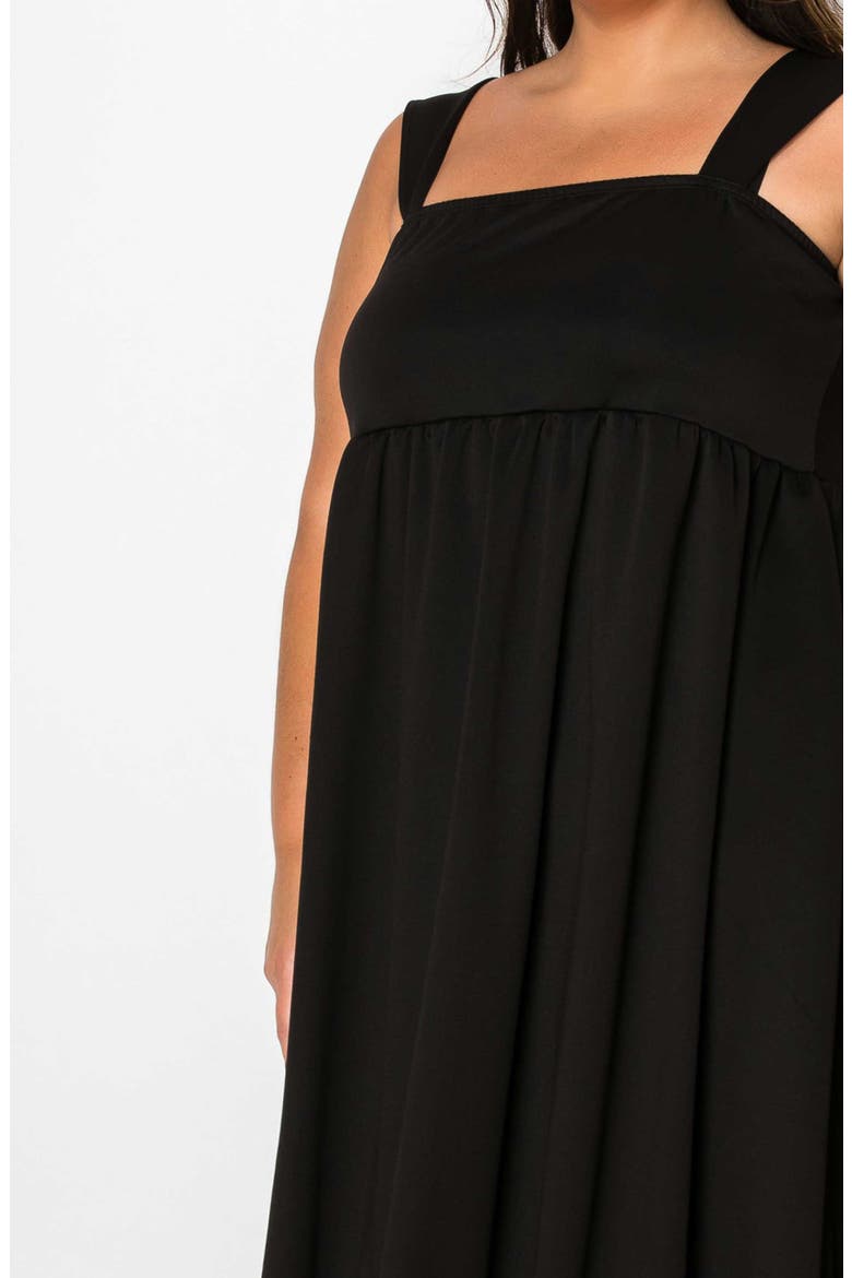Angelika Ruffle Hem Sleeveless Maxi Dress, Alternate, color, BLACK