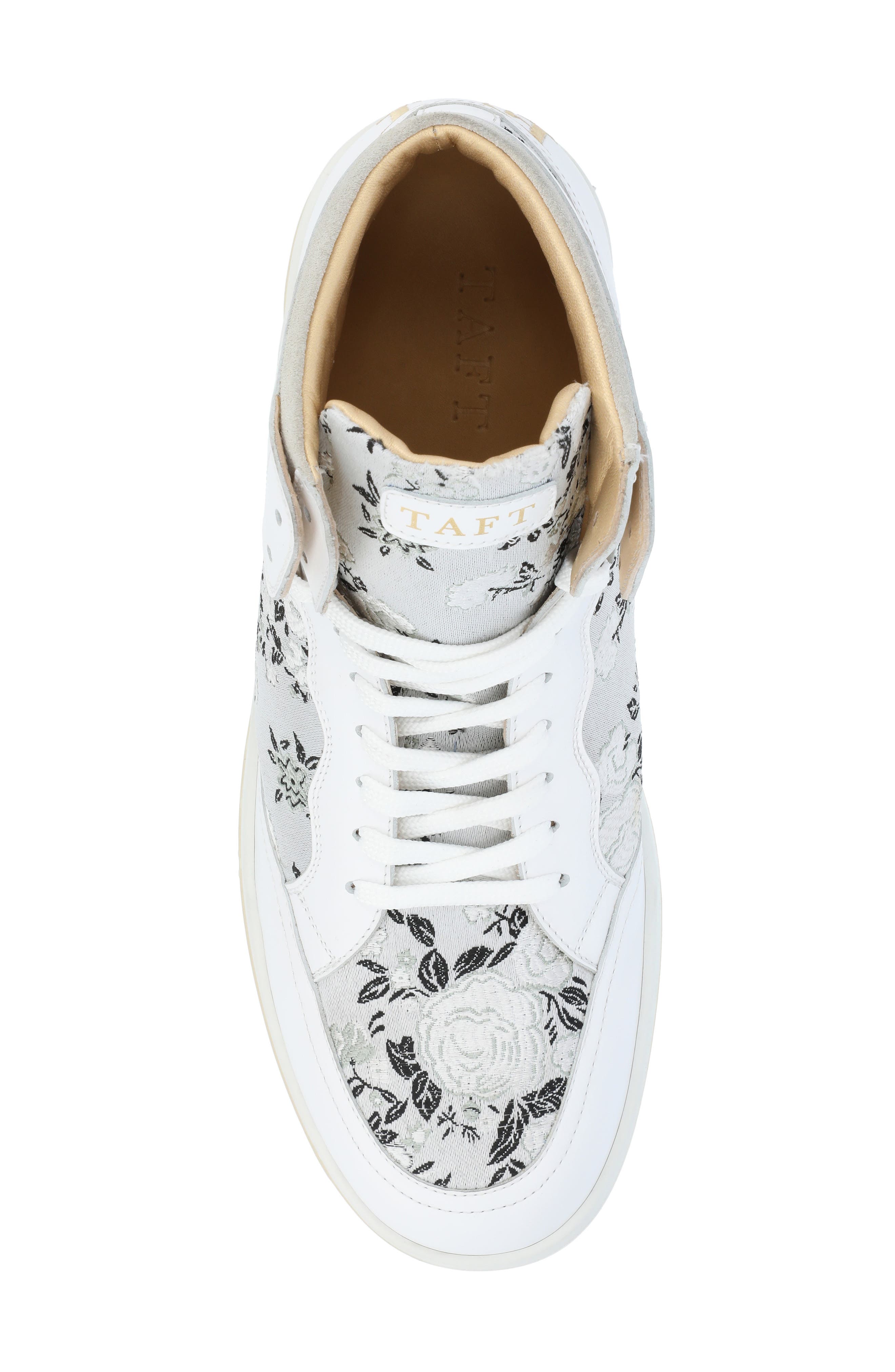TAFT The Rapido Woven High Top Sneaker, Alternate, color, White Eden
