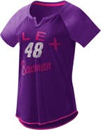 G-III 4HER BY CARL BANKS Women's G-III 4Her by Carl Banks Purple Alex Bowman Grand Slam Tri-Blend Notch V-Neck T-Shirt