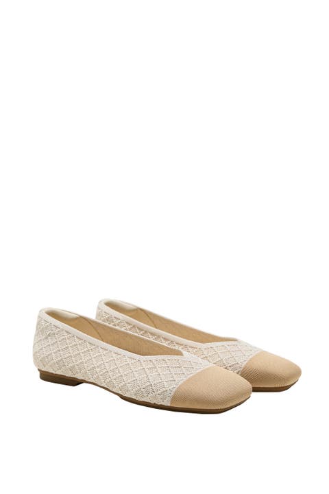 Square-Toe Margot V-Cut Flats (Margot 3.0)