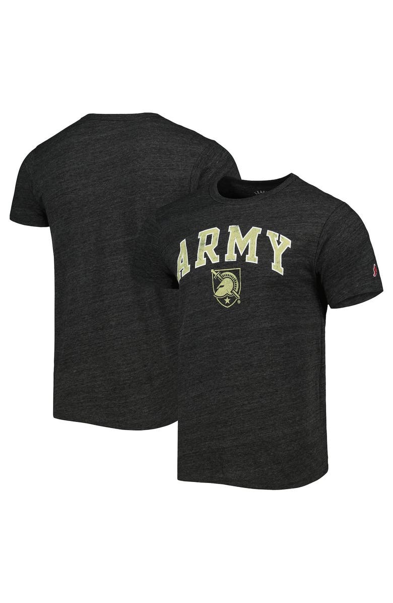 LEAGUE COLLEGIATE WEAR Men's League Collegiate Wear Heather Charcoal Army Black Knights 1965 Arch Victory Falls Tri-Blend T-Shirt, Main, color, 