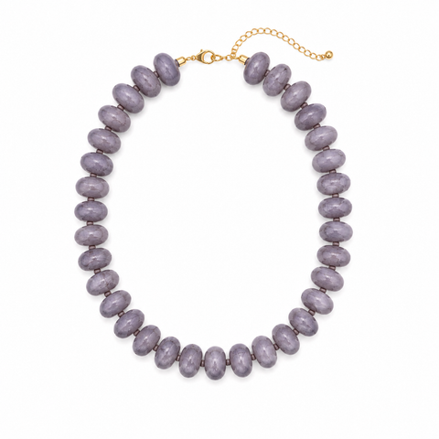 Silver Lining Grey Necklace