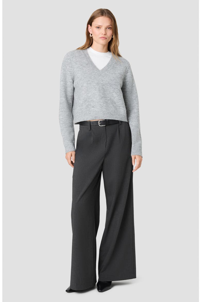 Suzie V-Neck Sweater, Alternate, color, GREY