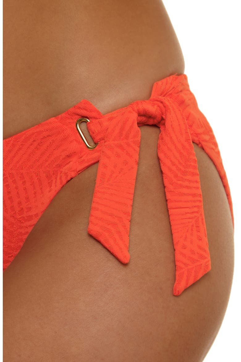 Golden Oasis Jacquard Bikini Bottoms, Alternate, color, HEAT