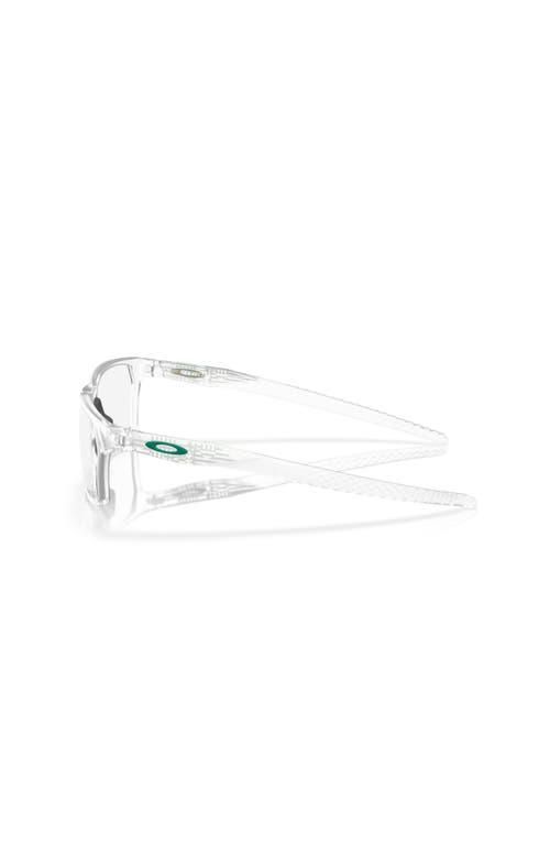 Oakley 57mm Rectangle Optical Glasses In White
