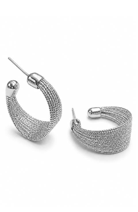 Mesh Hoop Earrings