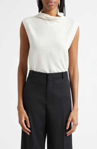 Honey Cowl Neck Sleeveless Wool Sweater