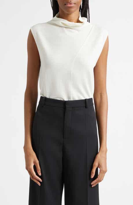 Honey Cowl Neck Sleeveless Wool Sweater