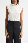 Reiss Honey Cowl Neck Sleeveless Wool Sweater