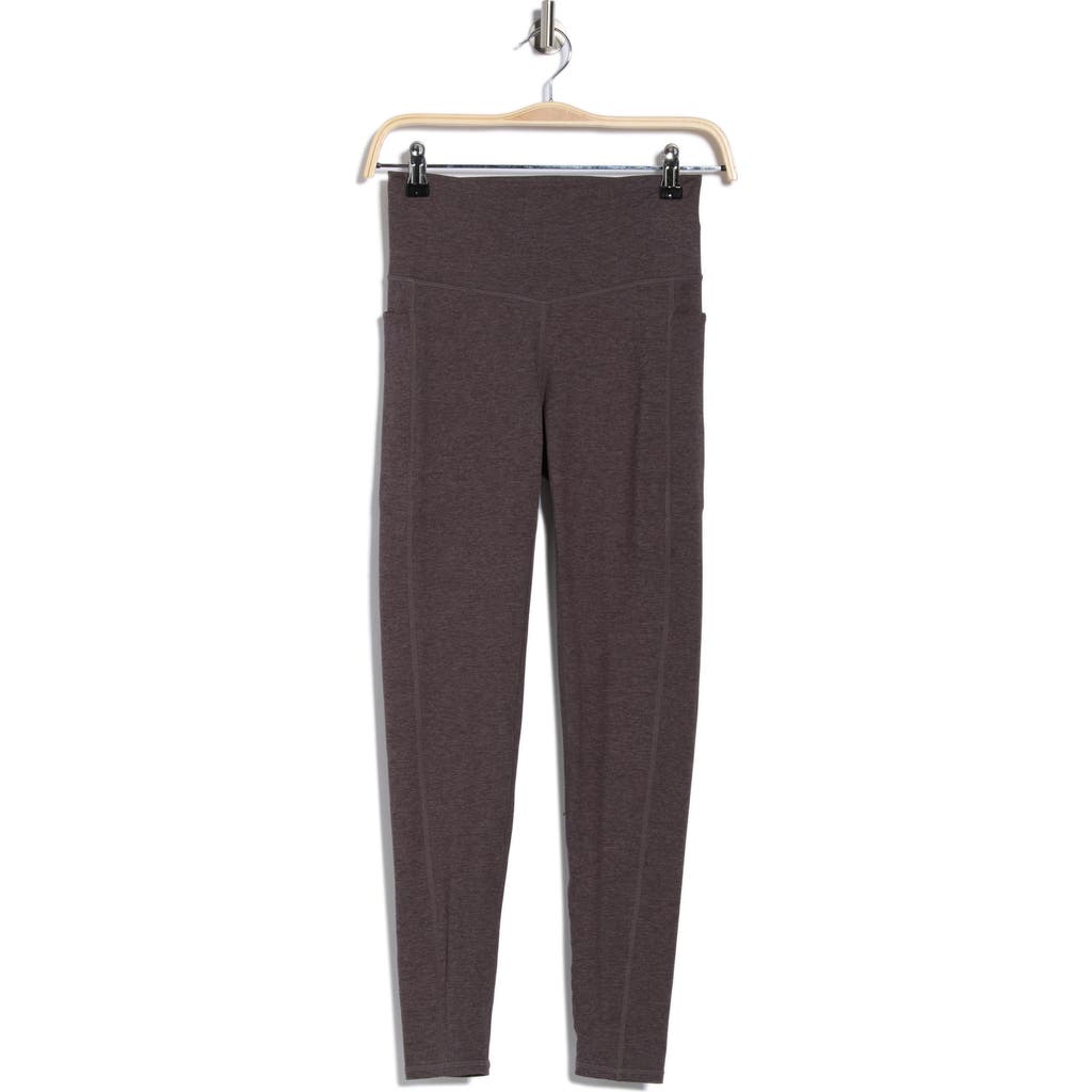 Z By Zella Aura High Waist Pocket Ankle Leggings In Brown