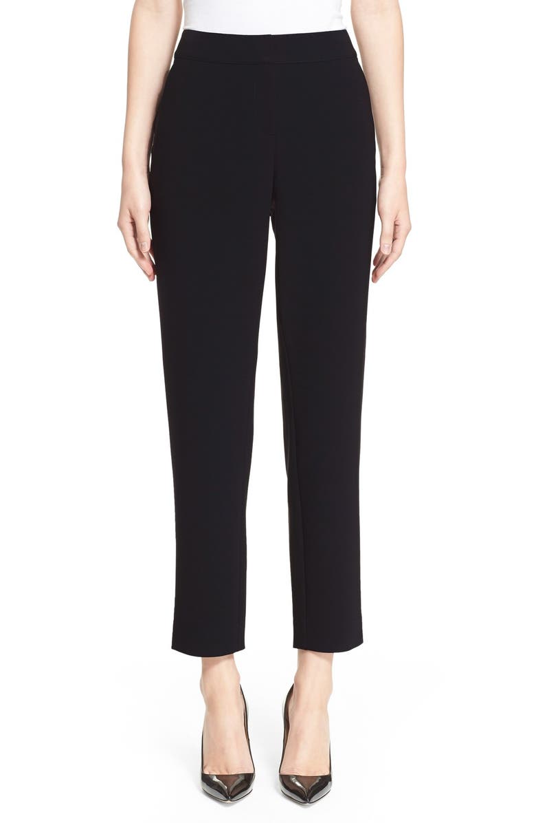 ST. JOHN Emma Crop Crepe Marocain Pants, Main, color,
