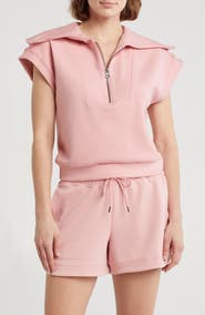 90 DEGREE BY REFLEX Monaco Scuba Knit Half Zip Pullover