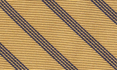 Brooks Brothers Mini Track Stripe Tie In Gold