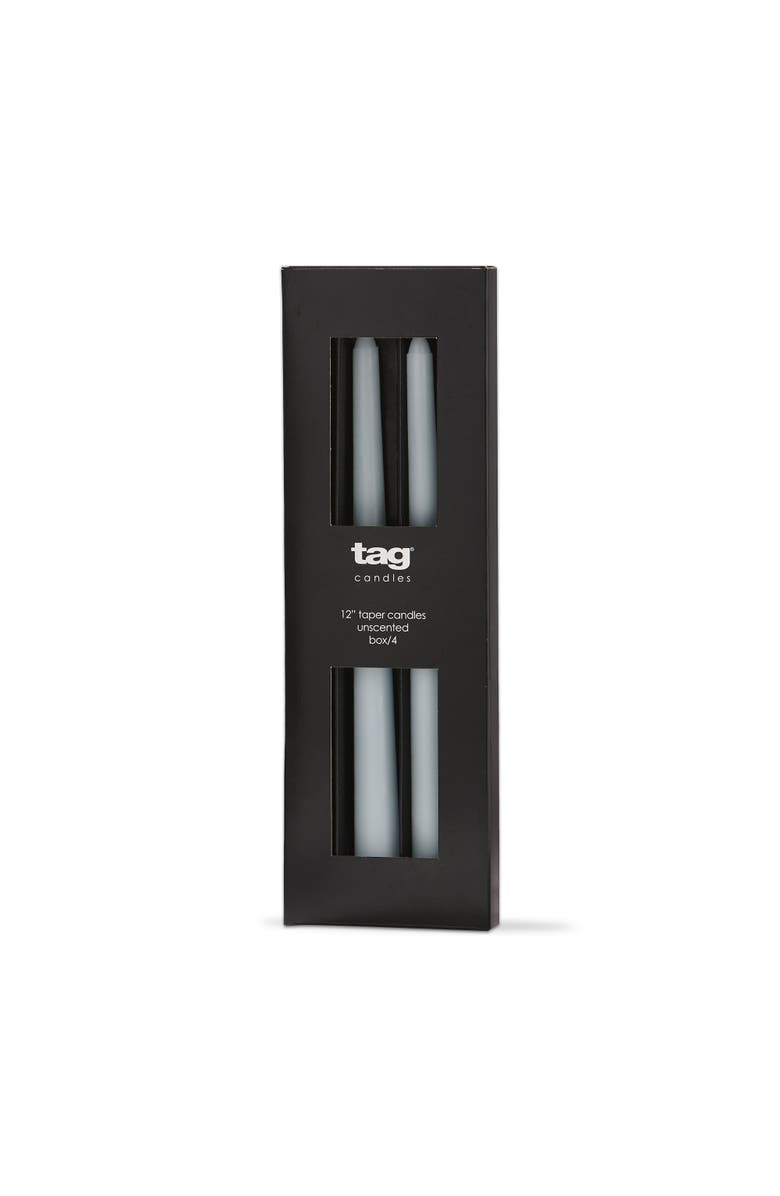tag Color Studio Traditional Taper Candles Light Blue Set of 4, Main, color, Blue