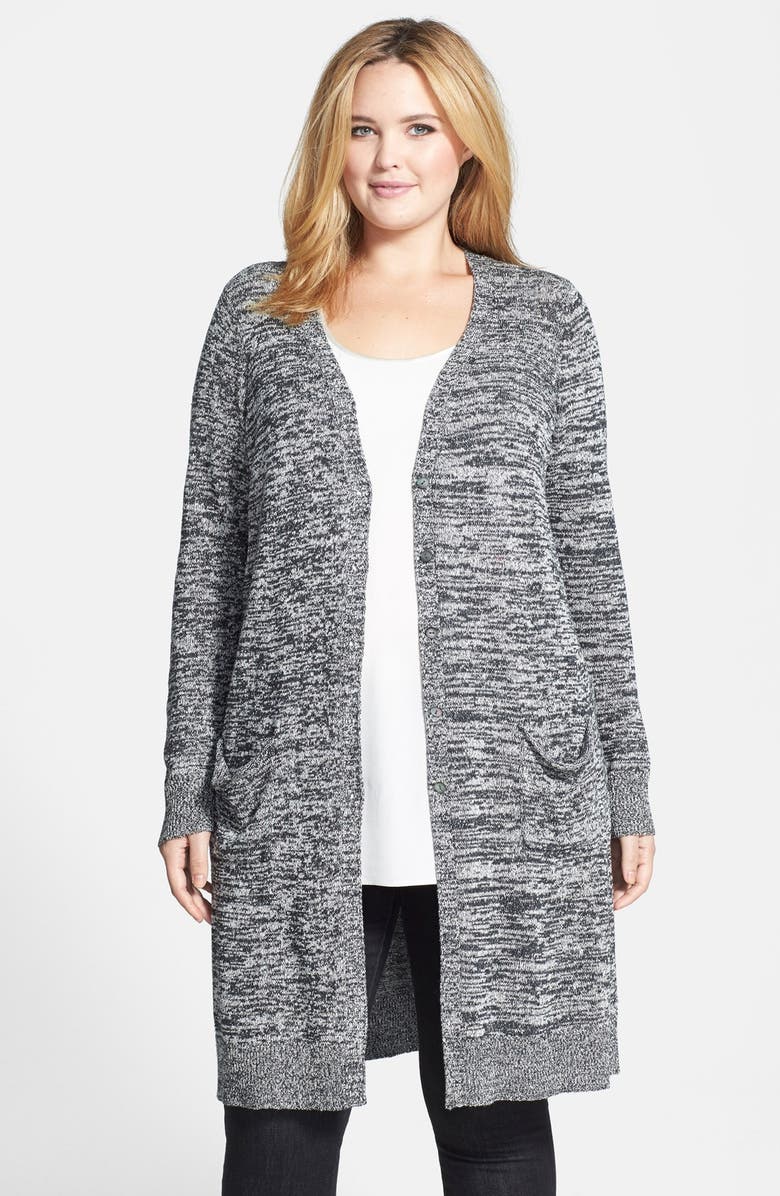 Eileen Fisher Long Seasonless Silk Twist Cardigan, Main, color,