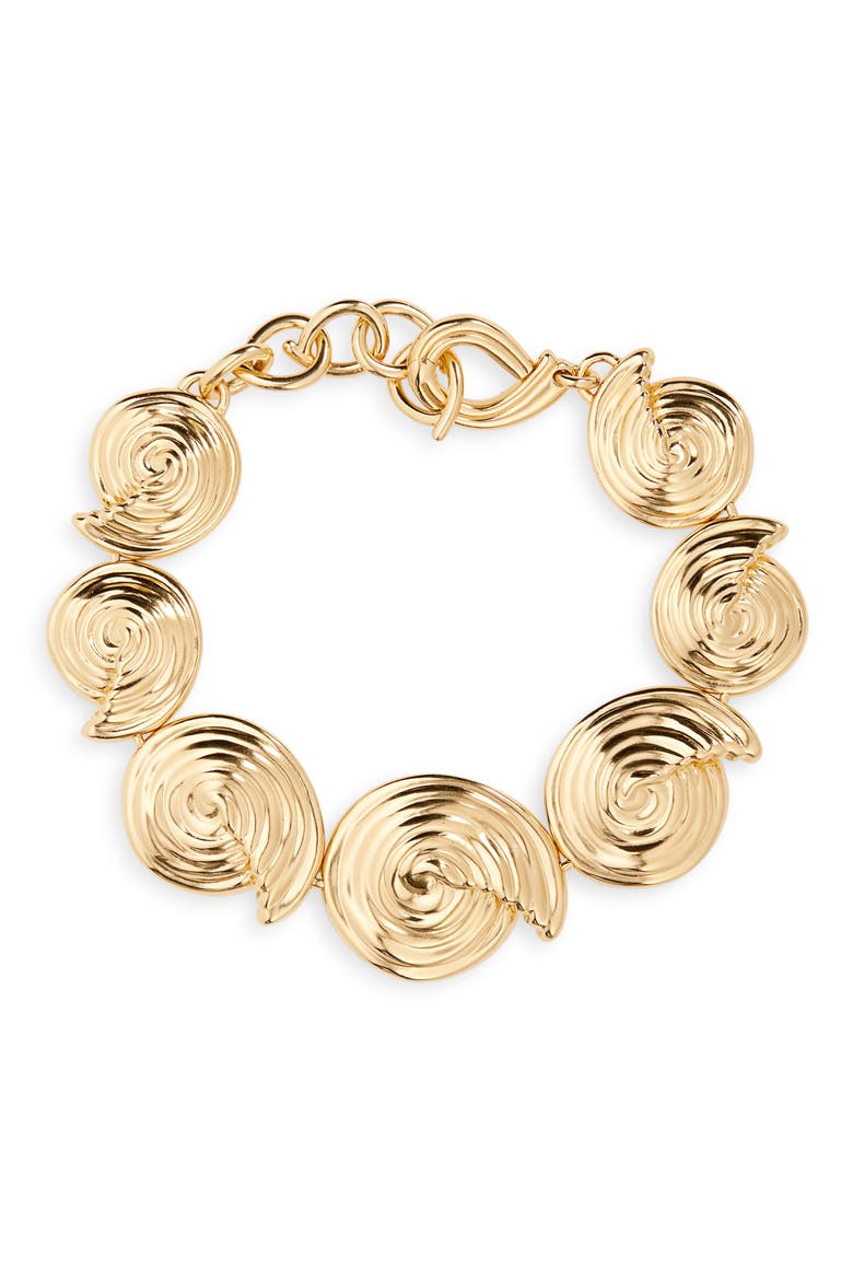 Spiral Statement Bracelet, Main, color, GOLD