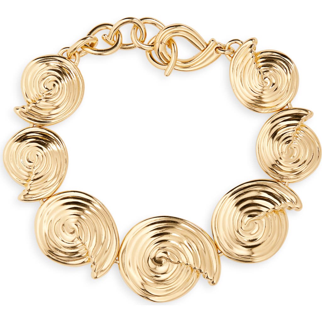 Missoma Womens Spiral Statement 18ct Yellow Gold-plated Bracelet In Gold