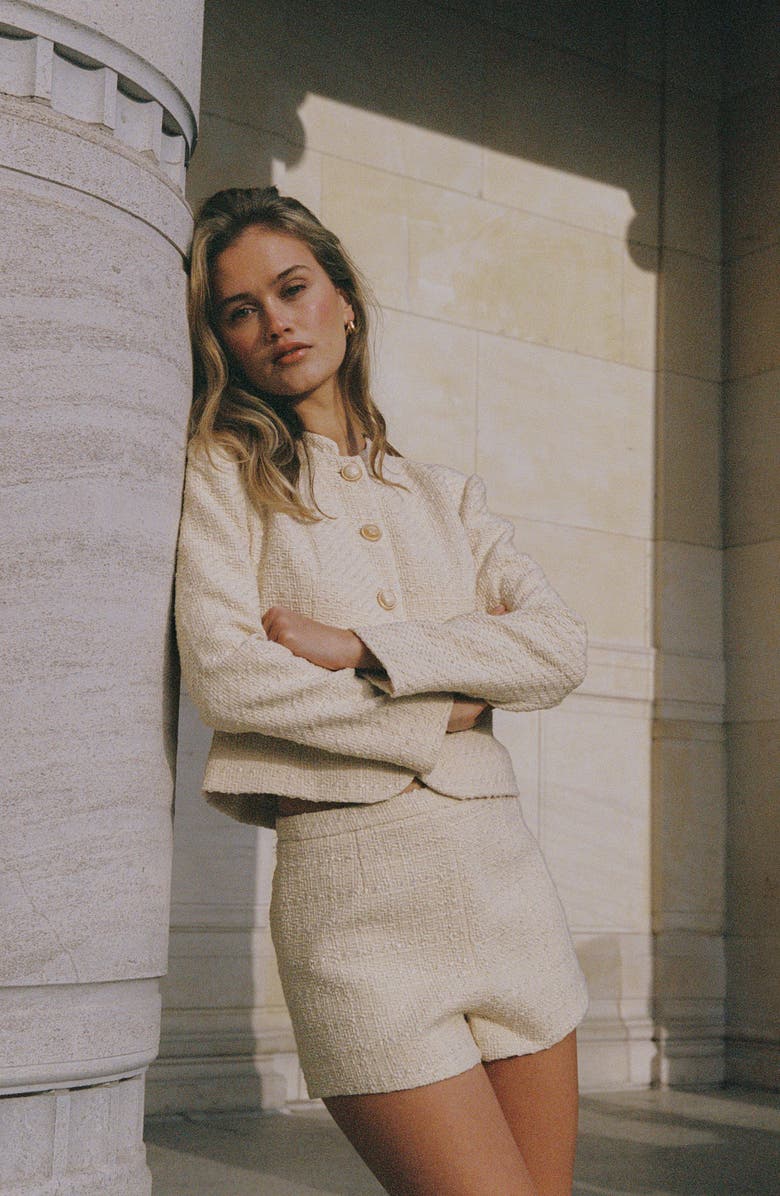 French Connection Structured Tweed Jacket, Alternate, color, 