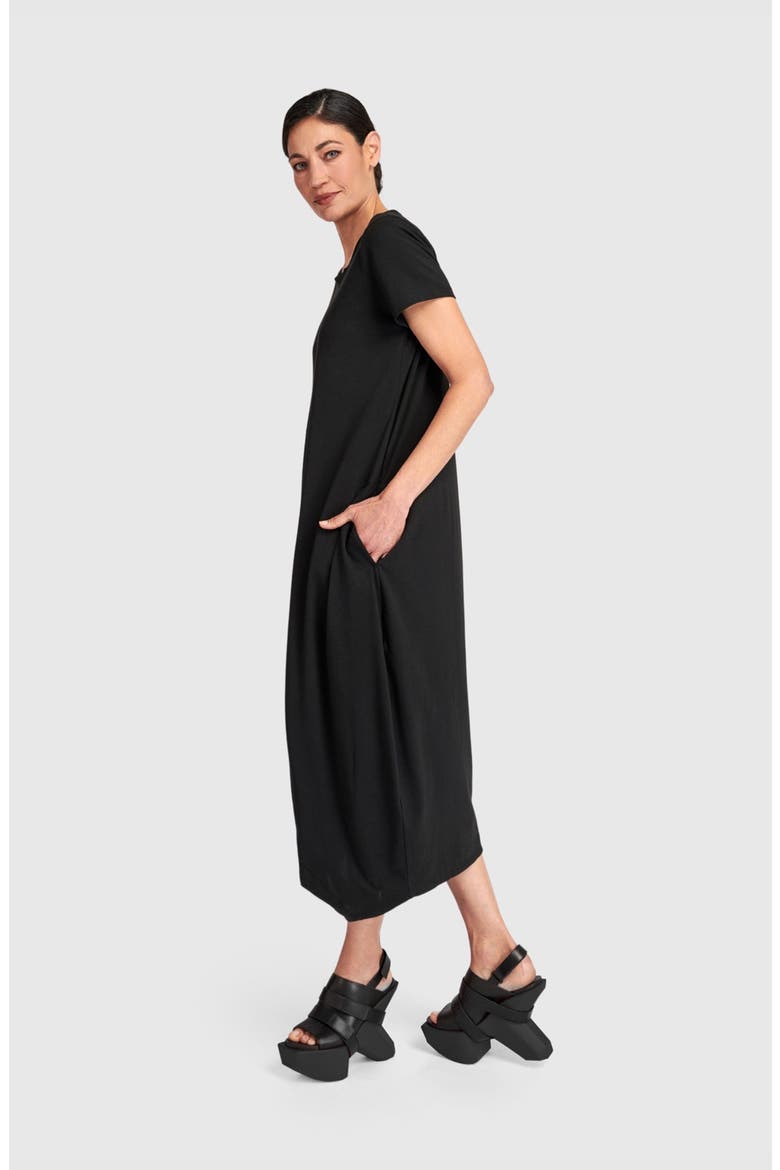 Staple Cocoon Dress, Alternate, color, Black