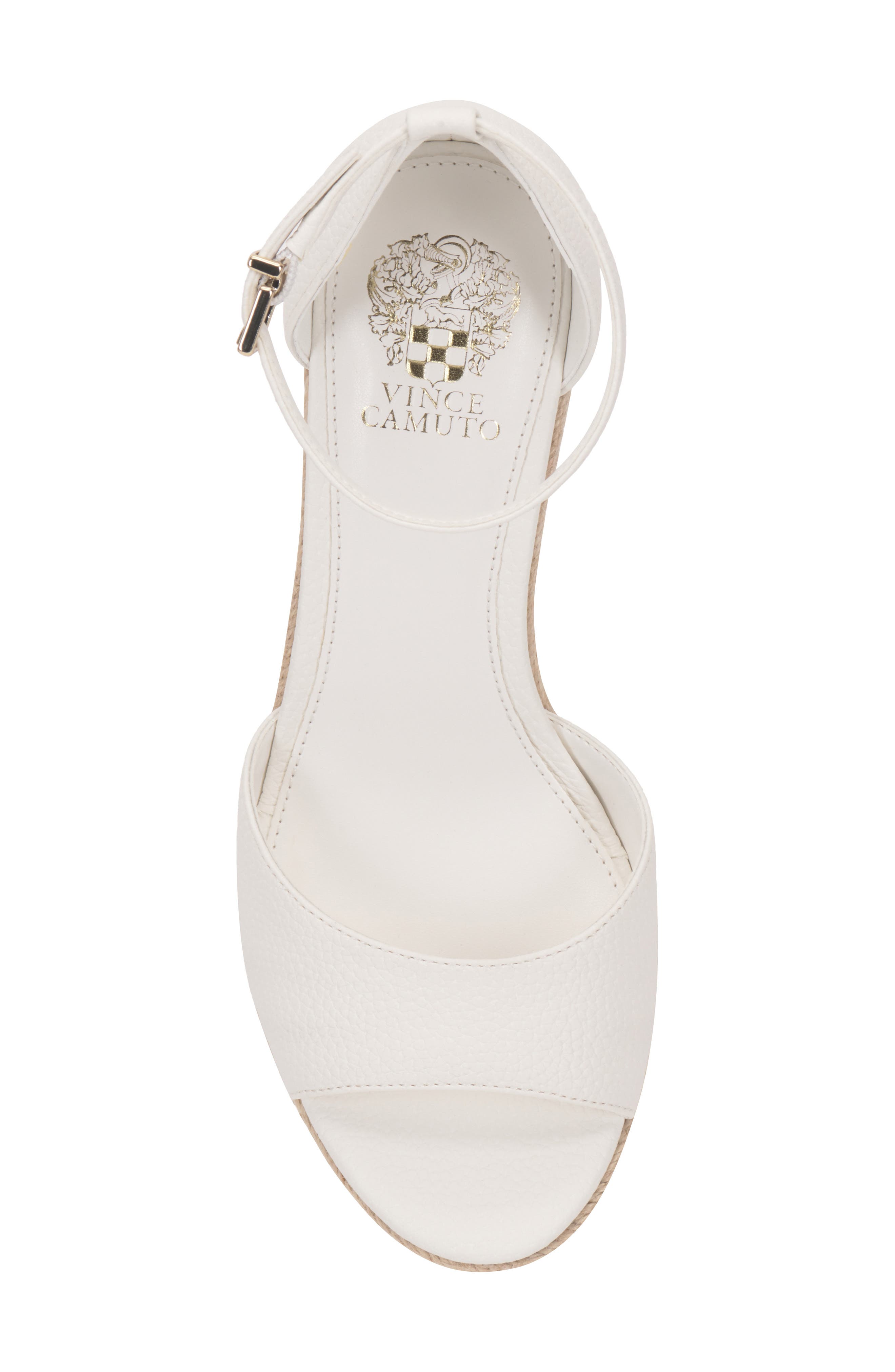 Vince Camuto Faylie Wedge Espadrille Sandal, Alternate, color, Bianco