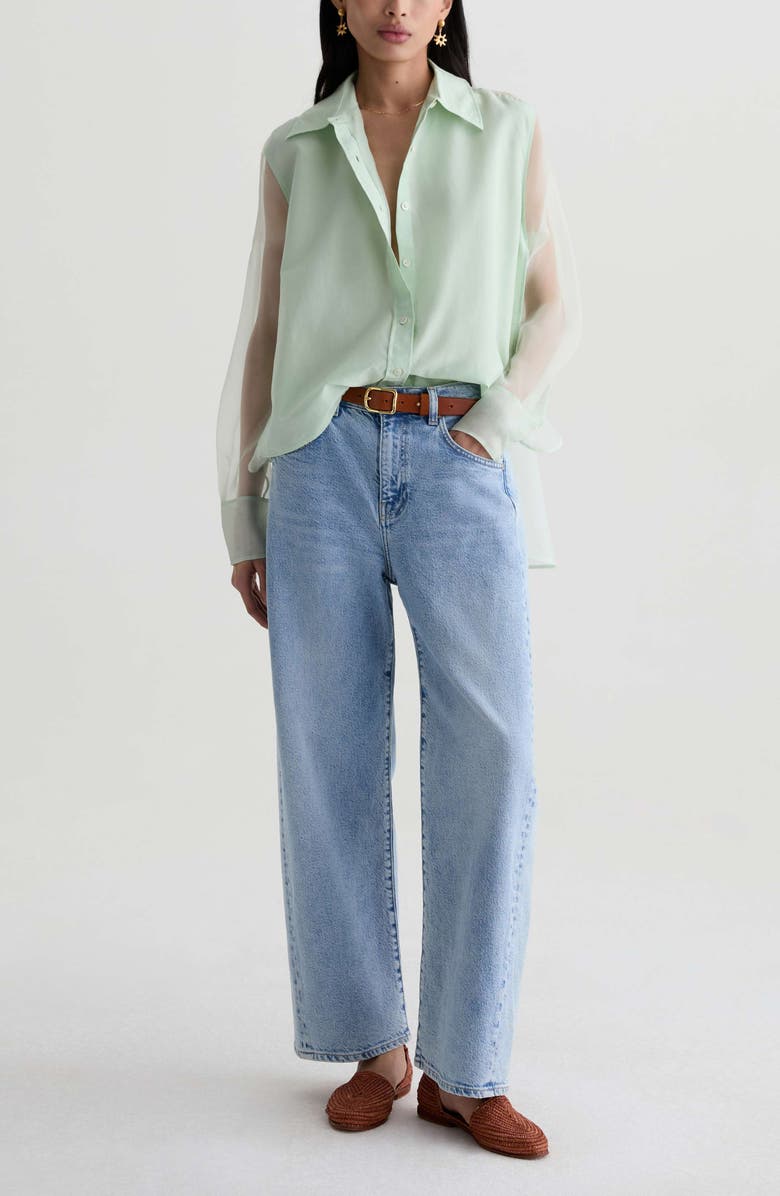 AG Hattie High Waist Ankle Barrel Leg Jeans, Alternate, color, Gold Country