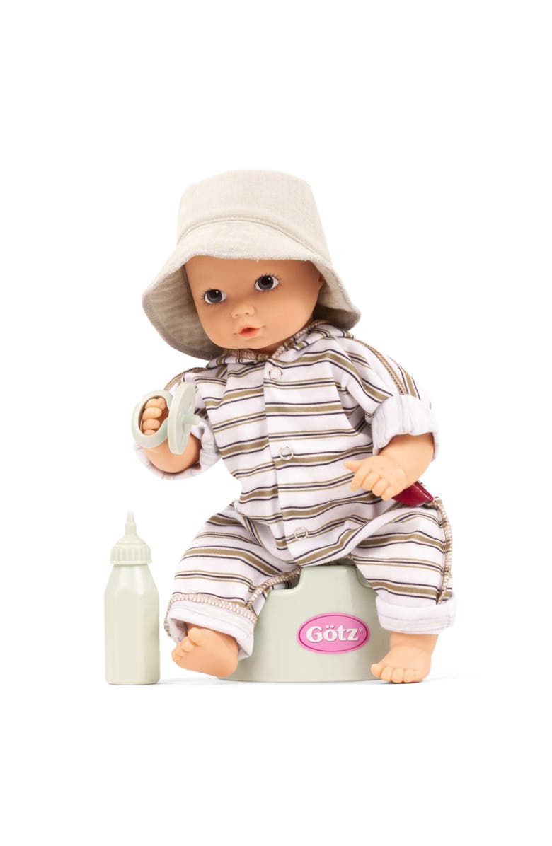 Gotz Aquini Girl 13 Inch Stripes Potty Baby Doll, Main, color, Multicolored