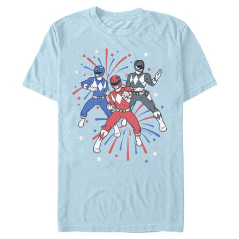 Men's Power Rangers Classic Fireworks Trio  Graphic T-Shirt