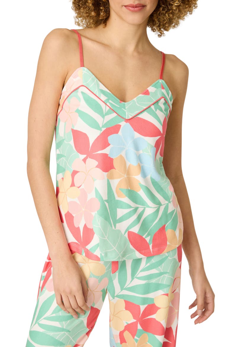 The Coastal Club Jersey Camisole, Main, color, GREEN MULTI